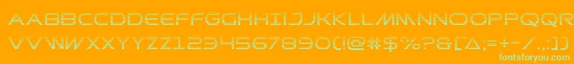 Шрифт Prometheangrad – зелёные шрифты на оранжевом фоне