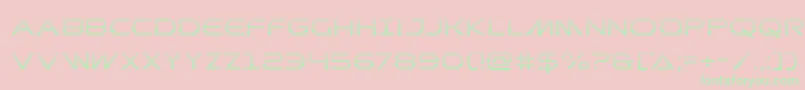 フォントPrometheangrad – ピンクの背景に緑の文字