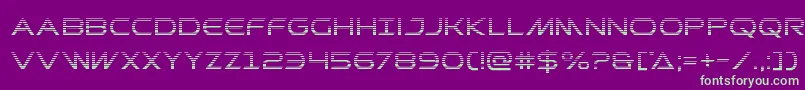 フォントPrometheangrad – 紫の背景に緑のフォント
