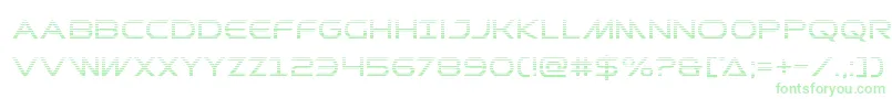 Prometheangrad-Schriftart – Grüne Schriften auf weißem Hintergrund