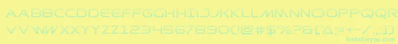 フォントPrometheangrad – 黄色い背景に緑の文字