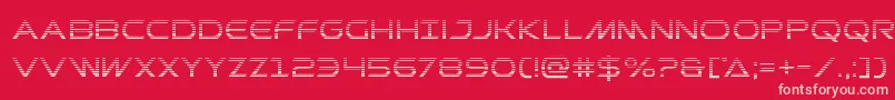Prometheangrad-fontti – vaaleanpunaiset fontit punaisella taustalla