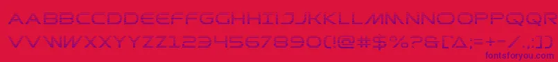 Czcionka Prometheangrad – fioletowe czcionki na czerwonym tle
