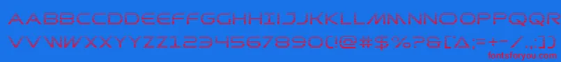 フォントPrometheangrad – 赤い文字の青い背景
