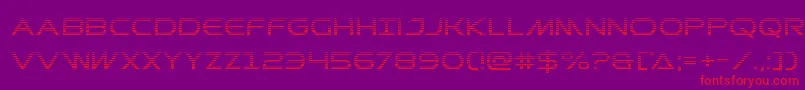 フォントPrometheangrad – 紫の背景に赤い文字