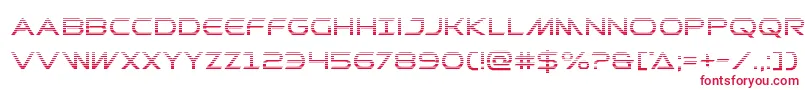 フォントPrometheangrad – 白い背景に赤い文字