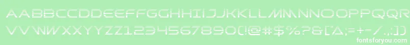 Prometheangrad-fontti – valkoiset fontit vihreällä taustalla