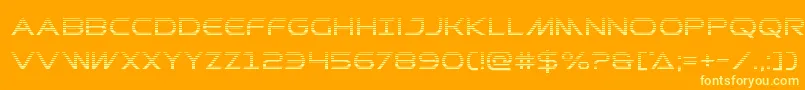 Шрифт Prometheangrad – жёлтые шрифты на оранжевом фоне