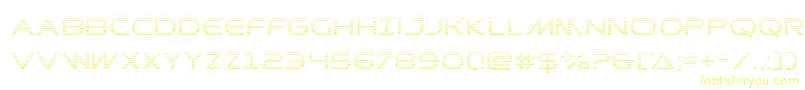 フォントPrometheangrad – 白い背景に黄色の文字