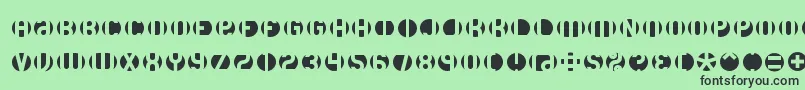 Dblayer3 Font – Black Fonts on Green Background