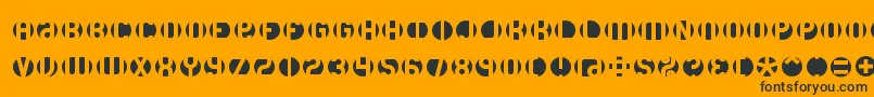 Dblayer3 Font – Black Fonts on Orange Background