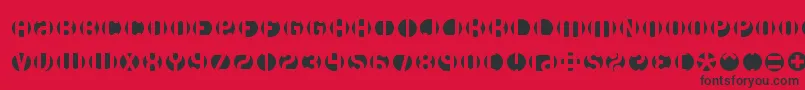 fuente Dblayer3 – Fuentes Negras Sobre Fondo Rojo