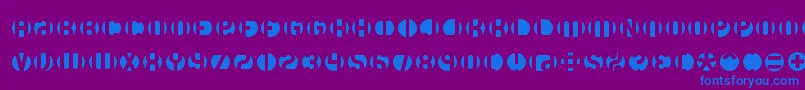 Fonte Dblayer3 – fontes azuis em um fundo violeta
