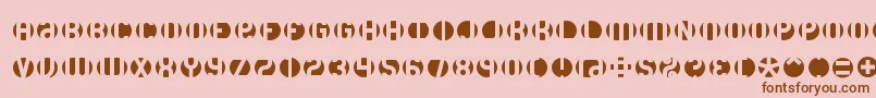 Dblayer3 Font – Brown Fonts on Pink Background