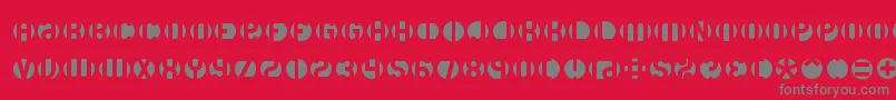 Dblayer3 Font – Gray Fonts on Red Background