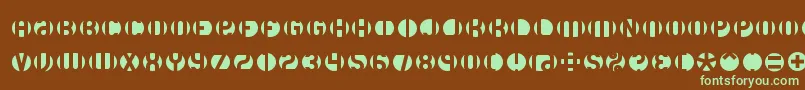 Dblayer3 Font – Green Fonts on Brown Background