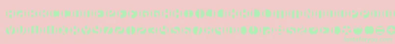 Dblayer3-Schriftart – Grüne Schriften auf rosa Hintergrund