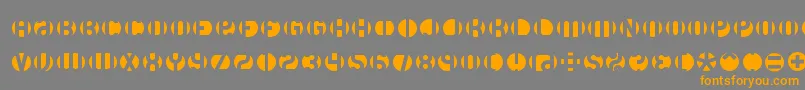 Dblayer3 Font – Orange Fonts on Gray Background