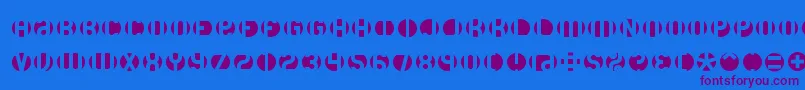 Dblayer3-Schriftart – Violette Schriften auf blauem Hintergrund