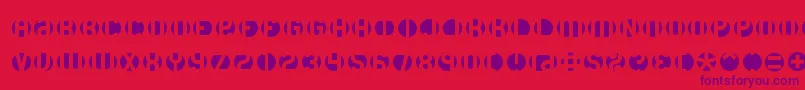 Fonte Dblayer3 – fontes roxas em um fundo vermelho