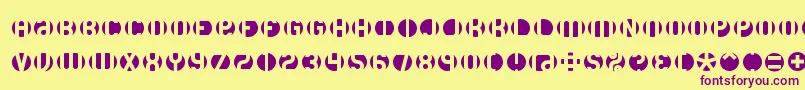 Dblayer3 Font – Purple Fonts on Yellow Background
