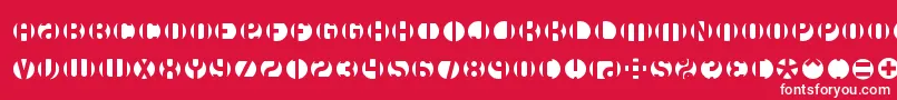 fuente Dblayer3 – Fuentes Blancas Sobre Fondo Rojo