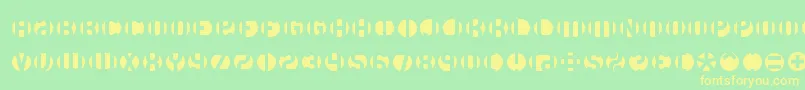 Fonte Dblayer3 – fontes amarelas em um fundo verde