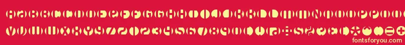 Dblayer3 Font – Yellow Fonts on Red Background