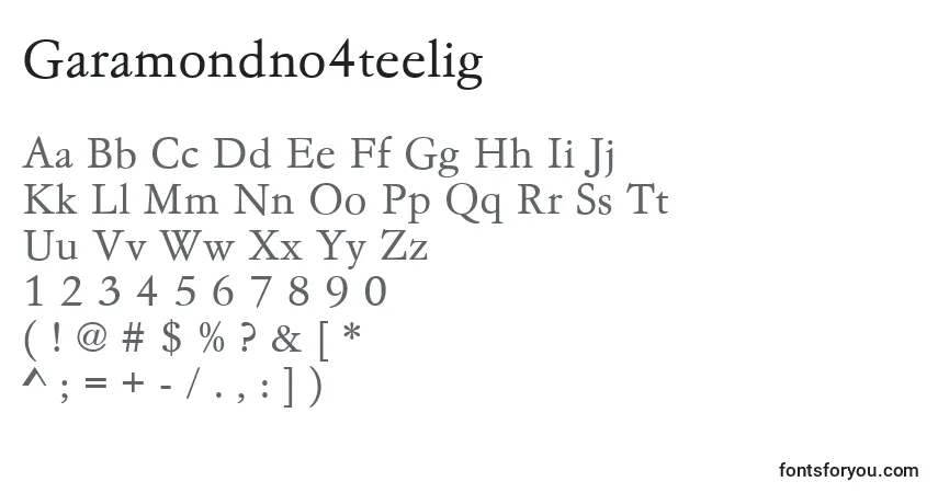 Police Garamondno4teelig - Alphabet, Chiffres, Caractères Spéciaux