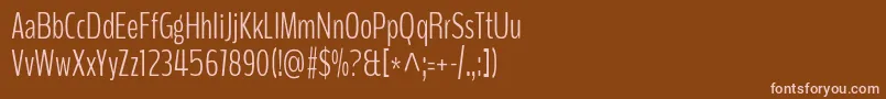 Шрифт BenchnineLight – розовые шрифты на коричневом фоне