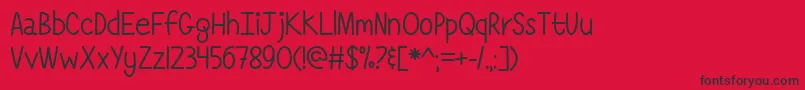 SimplyComplicatedOtf Font – Black Fonts on Red Background