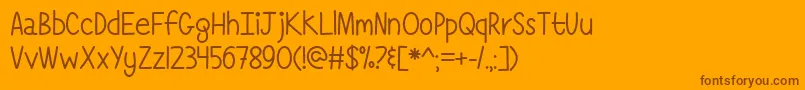 SimplyComplicatedOtf Font – Brown Fonts on Orange Background