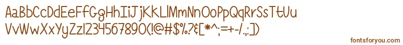 Шрифт SimplyComplicatedOtf – коричневые шрифты на белом фоне