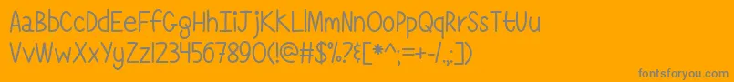 SimplyComplicatedOtf Font – Gray Fonts on Orange Background