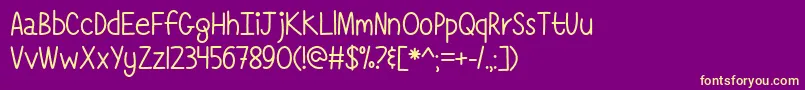 SimplyComplicatedOtf Font – Yellow Fonts on Purple Background