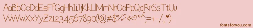 Lilian Font – Brown Fonts on Pink Background