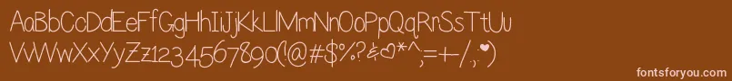 Lilian Font – Pink Fonts on Brown Background