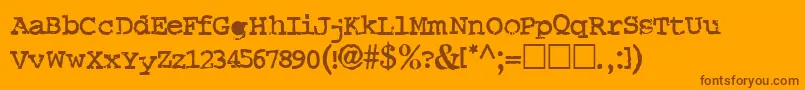 CrudRegular Font – Brown Fonts on Orange Background
