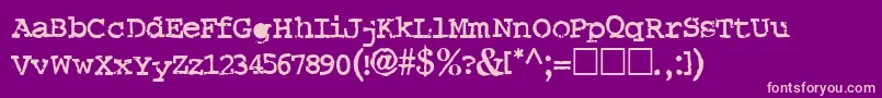 CrudRegular Font – Pink Fonts on Purple Background