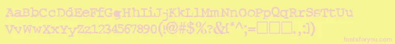 En savoir plus sur la police CrudRegular Police CrudRegular – polices roses sur fond jaune