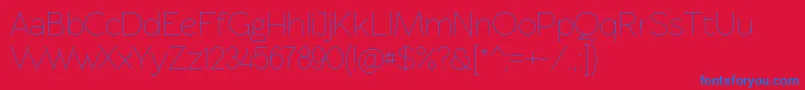 Rawengulklight Font – Blue Fonts on Red Background