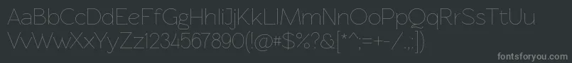 Rawengulklight Font – Gray Fonts on Black Background