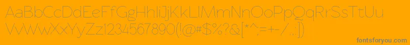 Rawengulklight Font – Gray Fonts on Orange Background