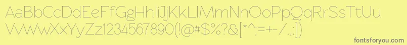 Rawengulklight Font – Gray Fonts on Yellow Background