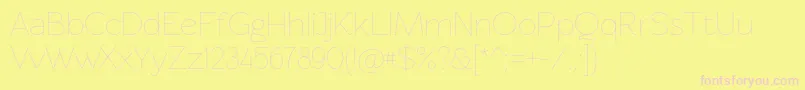 Rawengulklight Font – Pink Fonts on Yellow Background