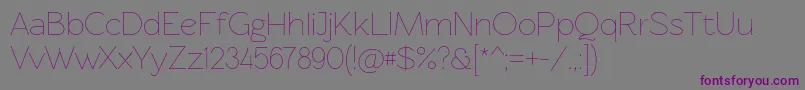 Rawengulklight Font – Purple Fonts on Gray Background
