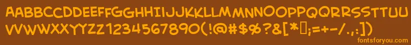 CreativeblockBb Font – Orange Fonts on Brown Background