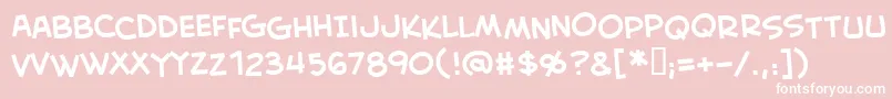 CreativeblockBb Font – White Fonts on Pink Background