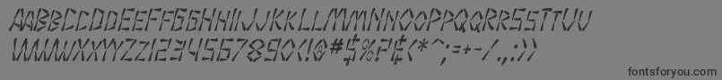 SfWasabiCondensedItalic Font – Black Fonts on Gray Background