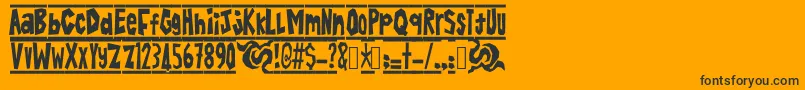 BatikAlin Font – Black Fonts on Orange Background